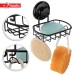 Vacuum Suction Cup Soap Basket HA-73121B MBK (BLACK)